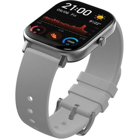 Amazfit - GTS Smartwatch 42mm Aluminum - Lava Gray With Silicone Band