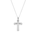 thumbnail image 1 of Collier Pendentif Croix d'Amour Fleur en Argent Sterling, 18 Pouces, 1 of 1