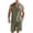 #01 Army Green 【Mix & Match: Essential Colors in Stock】, variant on Men's Summer Casual Linen Cotton Hooded Sleeveless Shirt Shorts 2 Piece Set Loose Fit Solid Color Outfits for Beach Vacation Golf Streetwear Loungewear Modern Fashion Essential