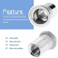thumbnail image 4 of 100 pieces Crimp Nuts M4M5M6M8, Rivet Nuts Threaded Insert, Crimp Nuts in Stainless Steel, Used to Repair Furniture Decoration Crafts, 4 of 5