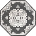 thumbnail image 1 of Unique Loom Parker Medallion Vintage Rug 7' 10 x 7' 10 Octagon Charcoal/Ivory, 1 of 2