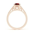 thumbnail image 2 of ANGARA Lab Grown 1.25 Ct Aeon Vintage Inspired Ruby Engagement Ring with Milgrain for Women in 14K Rose Gold (Size-8x6mm) | July Birthstone, Anniversary, Jewelry Gift for Women | Lab-Grown Ruby Ring, 2 of 7