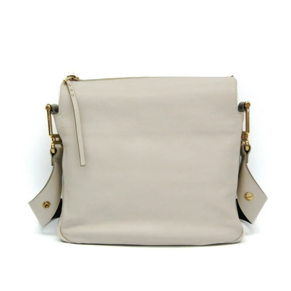 Pre-Owned Chloé Vanessa Women's Leather Shoulder Bag Off-white (Good)