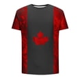 thumbnail image 4 of Lilgiuy Mens 1st of July T-Shirt Oversized Short Sleeve Maple Leaf Graphic Patriotic Canadian Flag Shirts Workout Muscle Soft T Shirt (Black,L), 4 of 5