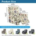thumbnail image 3 of Renewold Floral Hummingbird Recliner Couch Cover Polyester Spandex Reclining Chair Protector 4 Pieces Stretch Recliner Chair Cover Dog Couch Slipcover for Living Room, 3 of 8