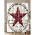 thumbnail image 4 of Shower Curtains Patriotic Stars Bath Curtain Rustic Vintage Wood Grain Waterproof Bathroom Shower Curtain Set with Hooks Decoration 72 x 84 Inches, 4 of 7