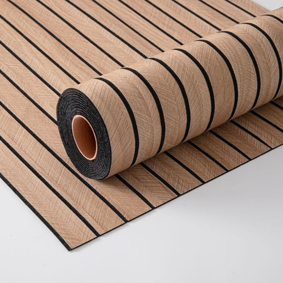 1 Roll Faux Wood Wall Panels Peel and Stick: 40cm x 3m Self Adhesive Wallpaper - Wood Grain Panels for Kitchen Living Room RV Interior Wall Decor