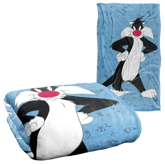 Looney Tunes Blanket, 36"x58", Sylvester Character Silky Touch Super Soft Throw