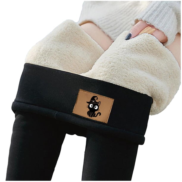 Gibobby Yoga Shorts Mujer Signo Cálido Invierno Apretado Grueso Terciopelo Pantalones Pantalones Leggings (Negro, XL)