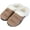 Beige, variant on Womens Cozy Memory Foam Slippers, Fuzzy Warm Faux Fur, Indoor Outdoor Rubber Sole Light Grey