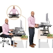 Stand Steady FlexPro Hero Standing Desk Converter - 37 Sit to Stand Desk with Keyboard Tray