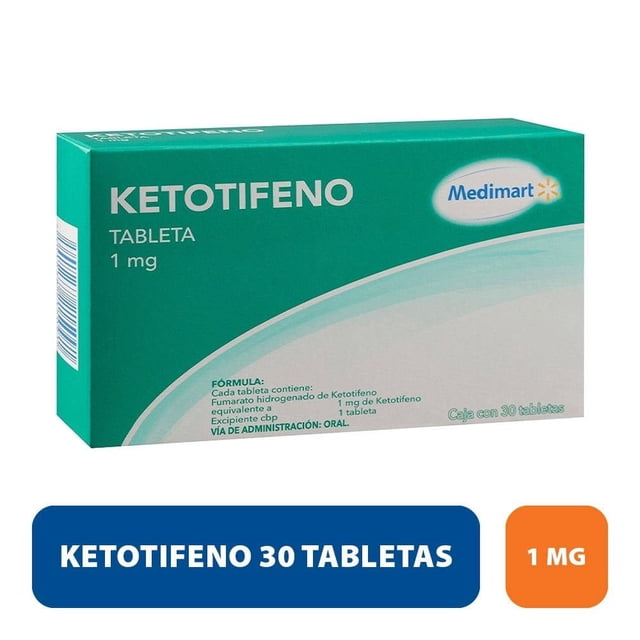 Ketotifeno Medimart 1 mg 30 tabletas