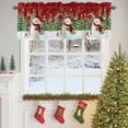 thumbnail image 4 of Valances for Windows Christmas Snowman Rod Pocket Cafe Window Treatments Valance Curtains for Kitchen Bathroom Laundry Basement Windows 54"x18", 4 of 7