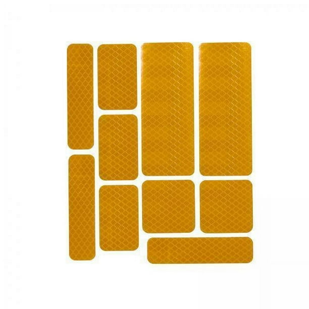 6x Pegatinas Reflectantes de Seguridad Cinta Adhesiva para Superficies Duras de Bicicleta Naranja 5 piezas