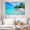 thumbnail image 2 of Elephant Stock Maldives Beach Coast Wall Art - Horizontal Canvas Wall Art - Living Room Wall Decor - Beach Canvas - Blue And Beige Decor - 51" x 34", 2 of 8