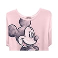 thumbnail image 4 of Disney Women's Mickey Mouse Shirt, Graphic Cartoon Curved Hem T-shirt Blush – 3XL, 4 of 5