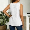 thumbnail image 4 of UPPADA Womens Plus Size Tank Top Round Neck Denim Look Sleeveless Shirts Flowy Hem Casual Tunic Blouse for Summer Daily Wear Boho Vacation Tees,white tank tops XXXL, 4 of 8
