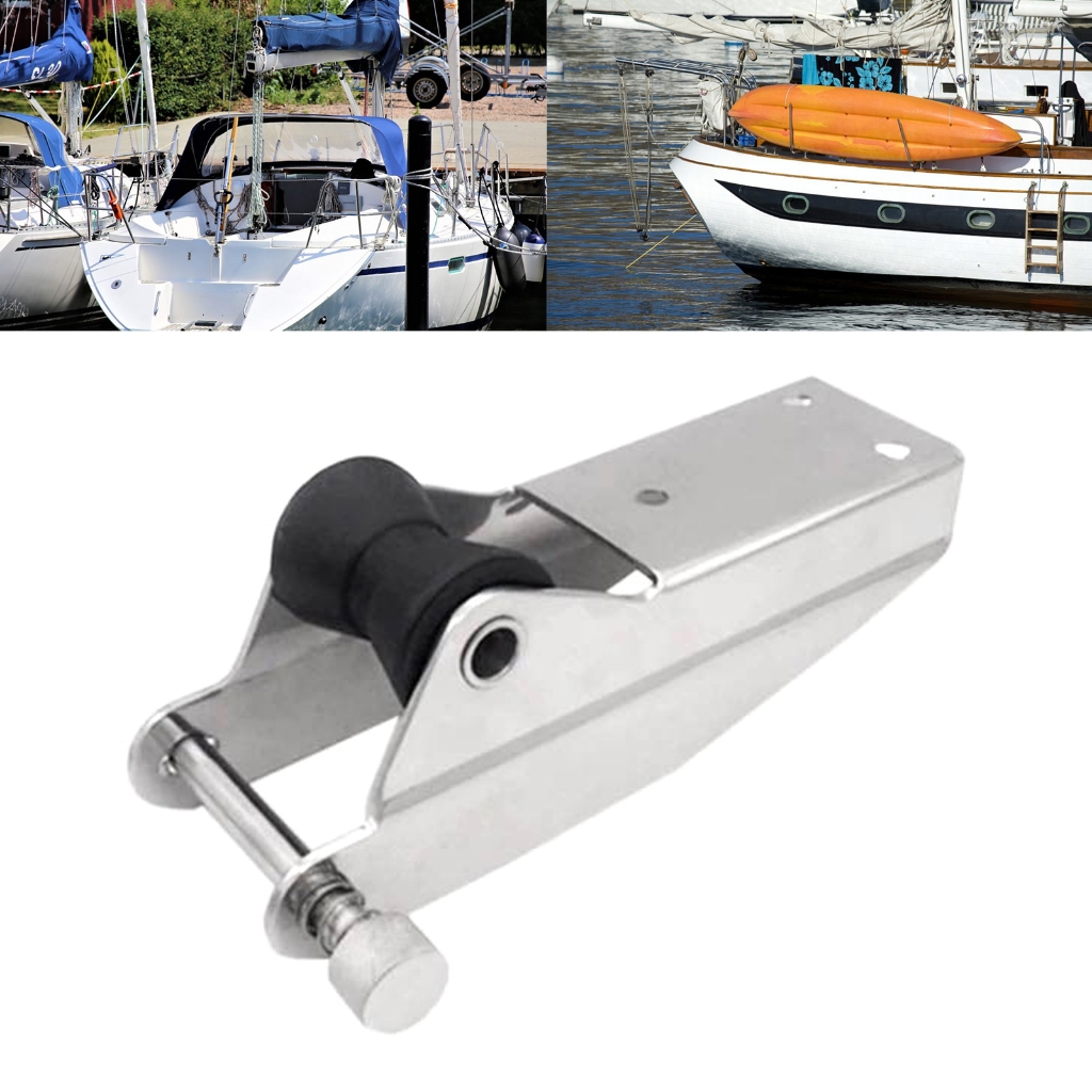 Roller Bracket Marine Docking Hardware Accessories with Quick Release Pin Stainless Rollers Fixed Bracket