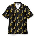 thumbnail image 5 of Camisas de playa con estampado 3D de Bitcoin para hombre, camisas de manga corta con botones, estilo hawaiano, blusas casuales para hombre, 5 of 5