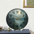 thumbnail image 4 of Yayeee Wall Clock Battery Operated 9.5" Silent Quartz Non-Ticking for Living Room Decor, Forest House, 4 of 8