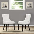 thumbnail image 5 of Modway Marquis 20.5" Solid Rubberwood and Vinyl Dining Chair in White (Set of 2), 5 of 6