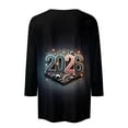 thumbnail image 6 of Ladies Tops And Blouses 2026 T Shirt Casual 3/4 Sleeve Graphic Tees New Years Countdown Tops Fashion Clothing, 6 of 6