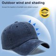 thumbnail image 3 of Gorra de béisbol de verano para mujer, ajustable, con circunferencia de 54 a 60 cm, suave, con visera curva retro, color sólido, 3 of 5
