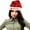 Santa Claus Hat With Reindeer, variant on PMU Christmas Light Up Santa Hat Red/White with Jumbo Retro Bulbs, XL Celebration Christmas Costume Party Accessories Props and Party Supplies for Plays, Festivals, Photo Shoots (1/Pkg) Pkg/1