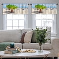 thumbnail image 4 of LALILO Kitchen Curtain Valance Palm Trees Summer Sea Rod Pocket Window Curtain 52"x 18" Set of 2, 4 of 5