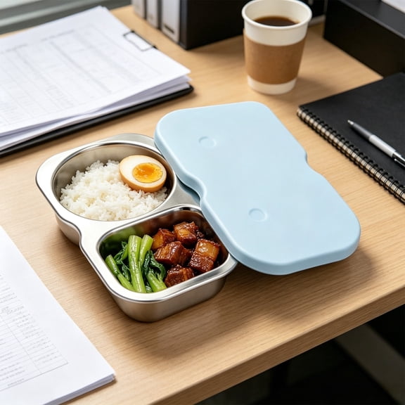 Food Grade Stainless Steel Bento Box 5.5x3.3x1.4 in with Leakproof Lid, for Meal Prep Office Travel