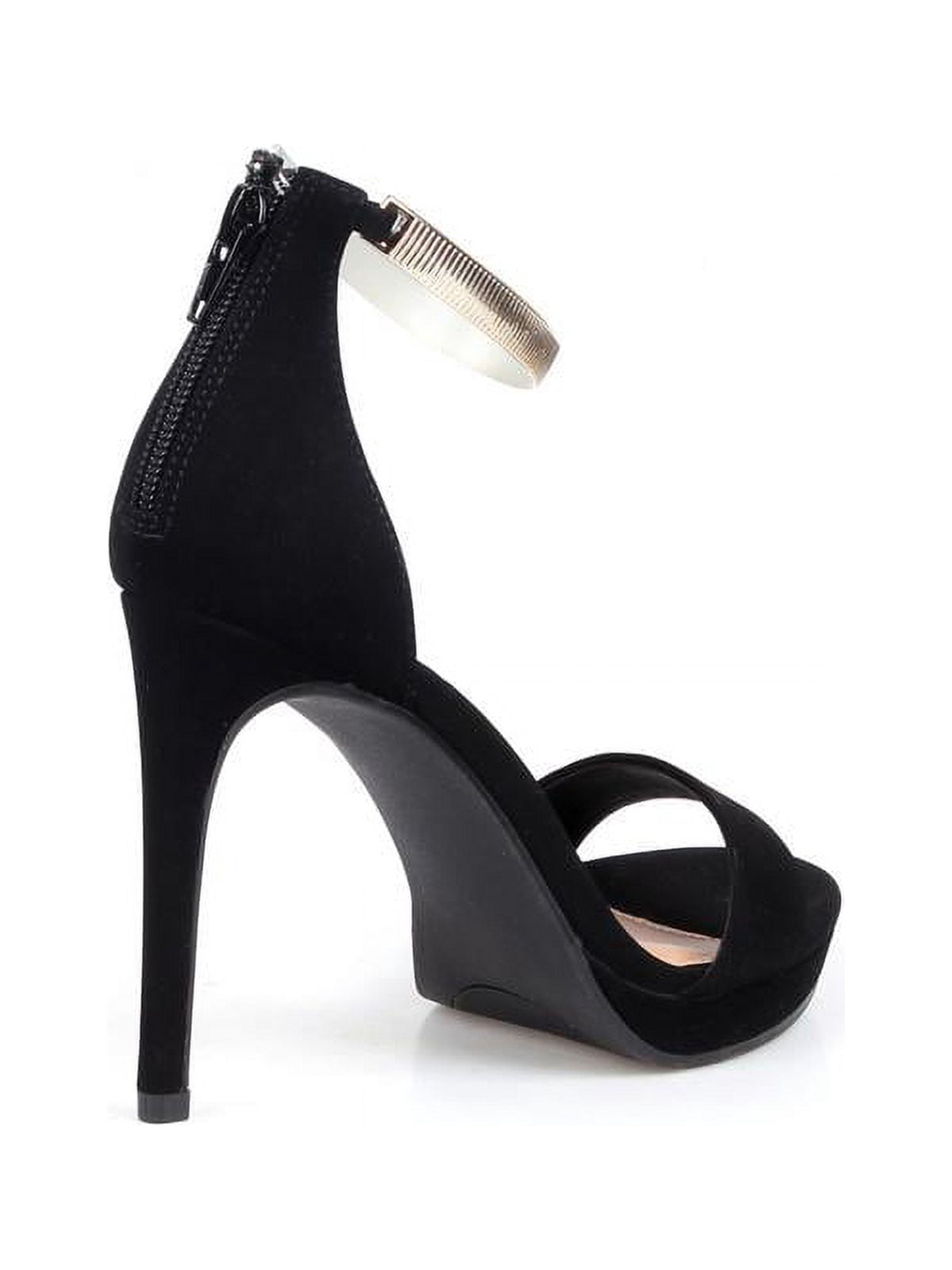 Fahrenheit Single Sole Women's Open Toe High Heel Sandals in Black