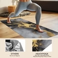 thumbnail image 4 of Black Gray Gold Marble Pattern Hot Yoga Mat Towel Non Slip for Hot Yoga - Quick-Drying Yoga Mat Cover with 4 Corner Pockets with Travel Bag - Hot Yoga Towel Non Slip 74"x26", 4 of 6