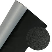 54" Wide Black 1/3Yard Faux Leather Fabric Sheets Premium Vinyl PVC leatherette textile leather warm&soft touch picture frames