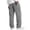 Gray, variant on Men Drawstring Waist Vertical Thick Corduroy Multi Patch Cargo Straight Pants Warm Vintage Autumn Winter Street Loose Fit Trousers Black S