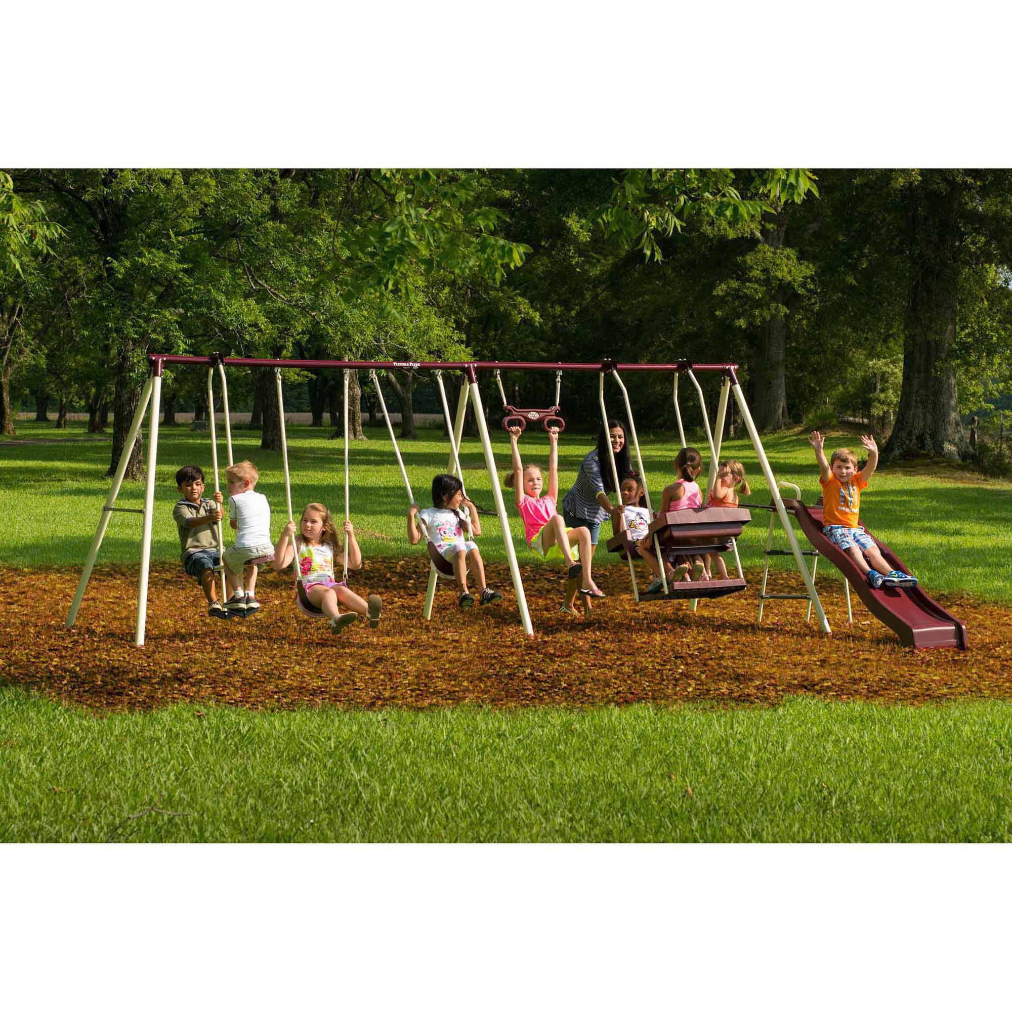 Cedar Summit Grandview Deluxe Cedar Wooden Swing Set Walmartcom