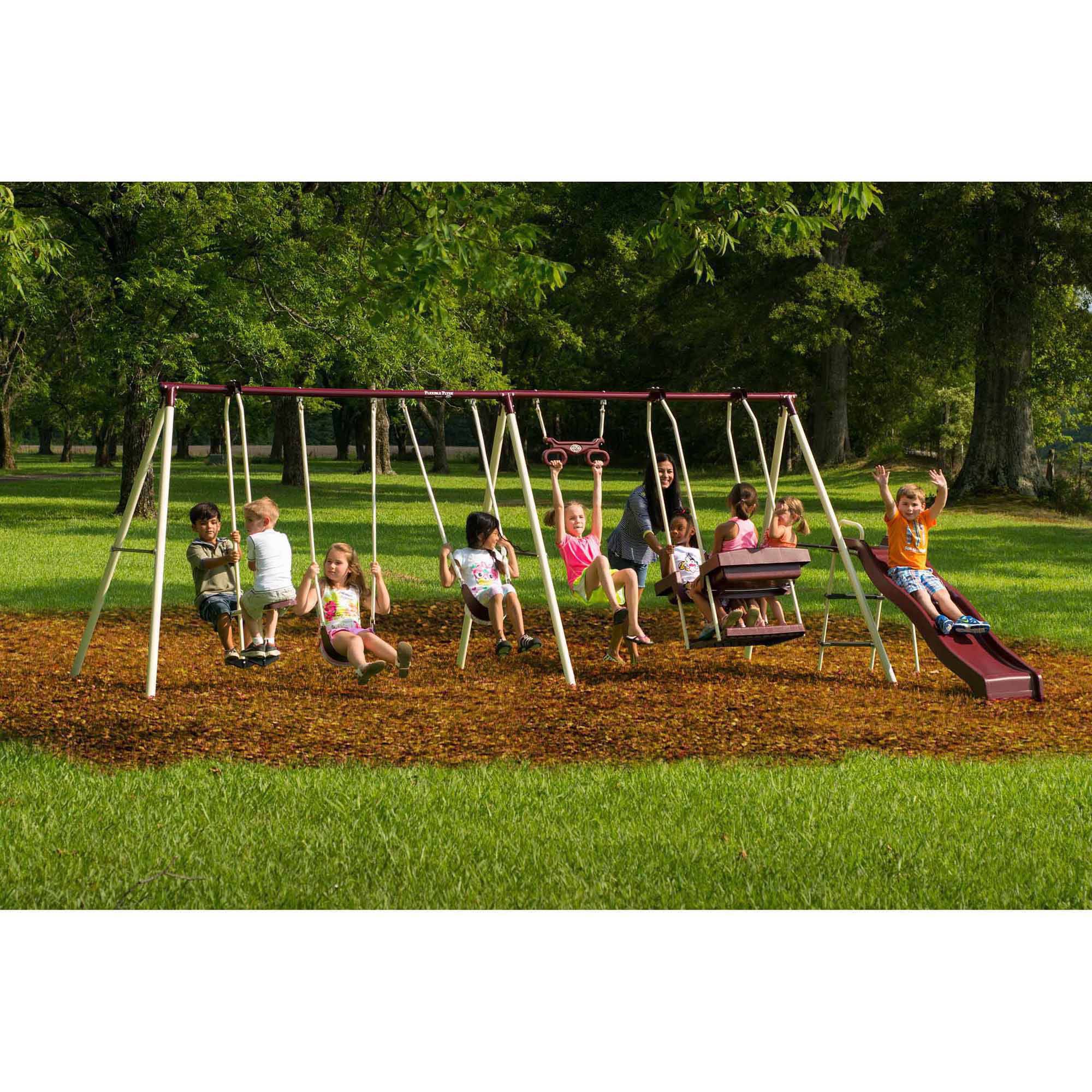 Flexible Flyer Play Park Metal Swing Set Walmartcom