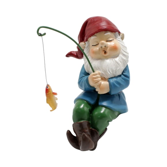 SDNall Décorations de Jardin Gnomes, Ornements pour Bricolage, Décorations de Jardin Extérieures, Position de Sommeil Nain de Pêche Artisanat en Résine Ornements Jardin Jardin Bonsaï Décoration d'Aquarium Ornements
