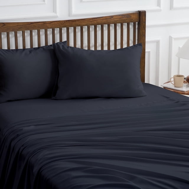 Hitime Juego de Sábanas de Microfibra de 4 Piezas, Bolsillo Profundo de 16 Pulgadas, Transpirable, Súper Suave, Decoración Del Hogar, Juego de Sábanas Tamaño Queen, Regalo para Mujeres, Hombres