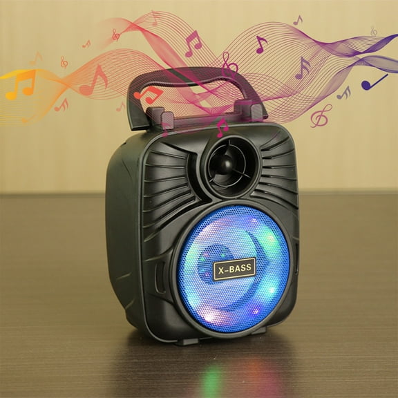 Iumwxz Bluetooth Speaker Outdoor Portable Mobile Phone Card Insertion Usb Flash Drive Colorful Running Light Portable Small Audio System Clearance Sales home decor christmas clearance indoor