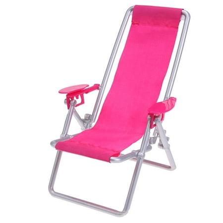 Fancyleo 2 Pcs Mini Beach Chair Deckchair Dollhouse Furniture