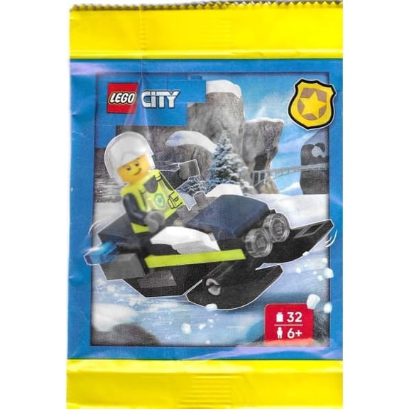 LEGO City: Police Officer Minifigure with Snowmobile - Ages 6