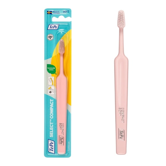 Cepillo de dientes TePe Select Soft con cabezal compacto y cónico