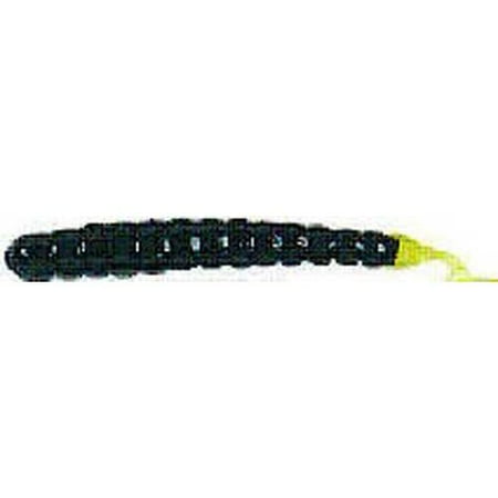 Slider Bass Grub 3 15ct Black/Chartreuse Tail
