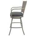 thumbnail image 3 of Outdoor Patio Bar Stool 30" Seat - Erin - Dark Gray Linen Fabric - Beige Metal, 3 of 3