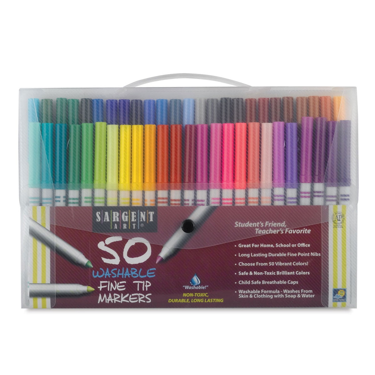 Sargent Art 50 Count Fine Tip Washable Art Pens