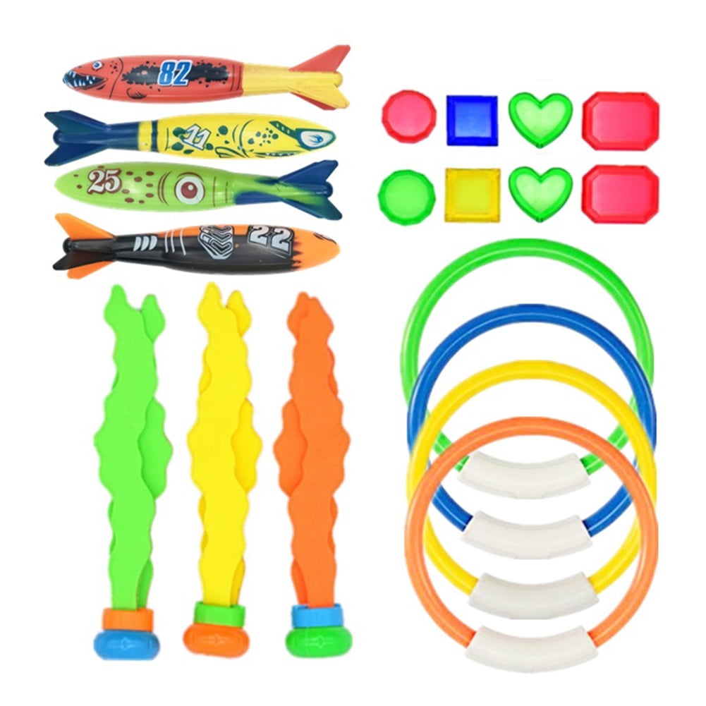 Travelwant Diving Pool Toys Set Diving Sticks, Diving Rings, Toypedo Bandits, Diving Fish Toys