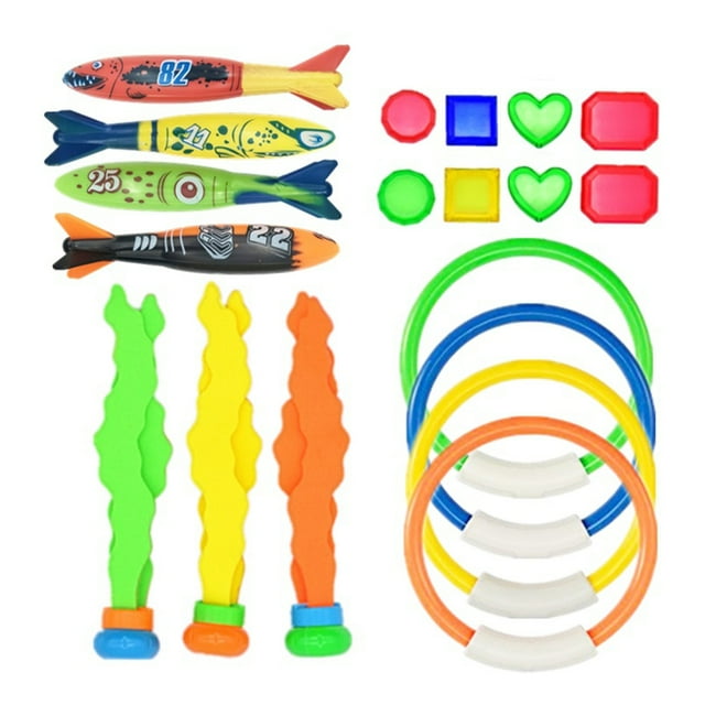 Travelwant Diving Pool Toys Set Diving Sticks, Diving Rings, Toypedo