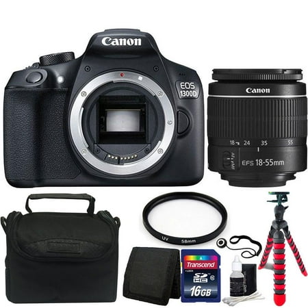 Canon EOS Rebel 1300D/T6 18MP DSLR Camera w/18-55mm Lens + Accessory Bundle
