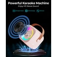 thumbnail image 4 of Karaoke Machine for Kids Adults,Mini Portable Bluetooth Speaker with 2 Wireless Microphone, Karaoke Toys Birthday Gifts for Girls Boys 3-12 Years Old Toddler Toys(Pink), 4 of 7