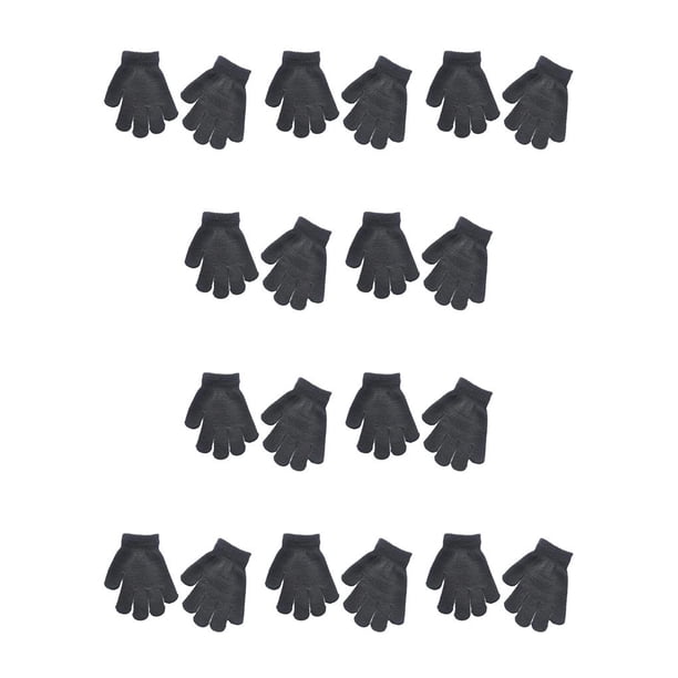 Sonducket 1 par de guantes para niños Calentador de manos Guante para niños pequeños de color sólido para el invierno Negro 10Conjunto